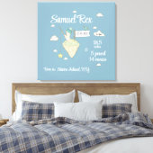 誕生統計(Little Bear) キャンバスプリント (インサイチュ (寝室))