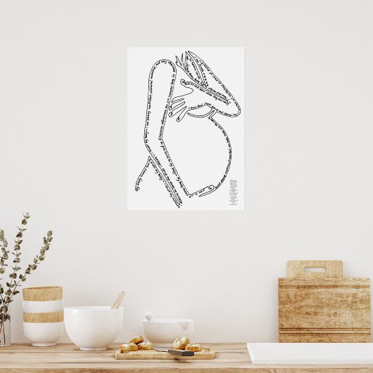 誕生肯定線芸術 ポスター (キッチン)