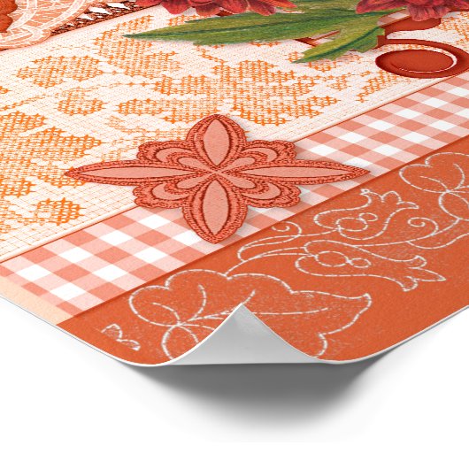 誕生花と宝石11月バードケージポスター ポスター (角)