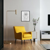 誕生花月ミニマル墨 ポスター