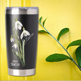 誕生花月1月スノードロップ名 保温保冷タンブラー