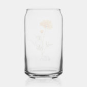 誕生花月10月マリゴールド名 ガラス缶 (裏面)