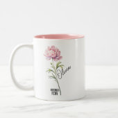 誕生花月11月牡丹名 ツートーンマグカップ (左)