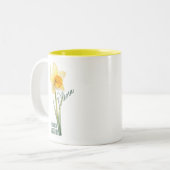誕生花月3月水仙の名前 ツートーンマグカップ (正面左)