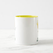 誕生花月3月水仙の名前 ツートーンマグカップ (中央)