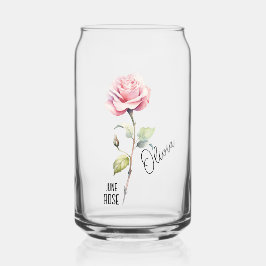 誕生花月6月バラ名 ガラス缶