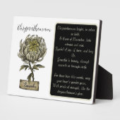 誕生花 １１月 誕生日の花 クリサンセマム フォトプラーク (側面)