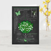 誕生花 5月 チョーク おしゃれなカード カード (黄色い花)