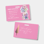 誕生記念日感謝してい バッジ (表裏)