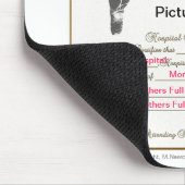 誕生証明書の通知_マウスパッド マウスパッド (コーナー)