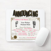 誕生証明書の通知_マウスパッド マウスパッド (マウス)