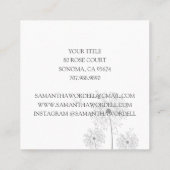 誕生豆類又は助産師フローライラストレーション スクエア名刺 (裏面)