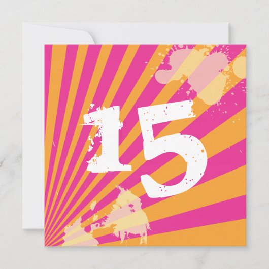 誕生10代の日パーティーの招待|少女 招待状 (正面)