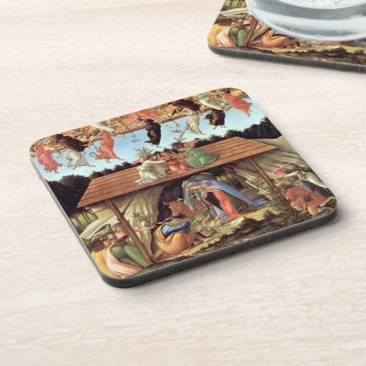 誕生・オブ・キリスト(Christ of Christ) by Botticelli,クリスマス出生 コースター (左側)