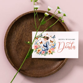 誕生&ポストパルタムドゥラ水彩写真QRコード 名刺