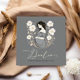 誕生&ポストパルタムドゥラQRコード スクエア名刺