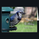 誕生Son Blue Jay on Bird Feederの誕生日<br><div class="desc">バードフィーダーのブルージェイがこの誕生日カードに登場する誕生の息子。鳥素晴らし監視員のカード。画像と詩の著作権© Shoaff Ballanger Studios.</div>