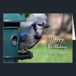誕生Son Blue Jay on Bird Feederの誕生日<br><div class="desc">バードフィーダーのブルージェイがこの誕生日カードに登場する誕生の息子。鳥素晴らし監視員のカード。画像と詩の著作権© Shoaff Ballanger Studios.</div>