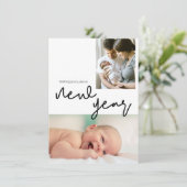誕生Stat写真ハッピー新年ベビー発表 シーズンカード (スタンド正面)