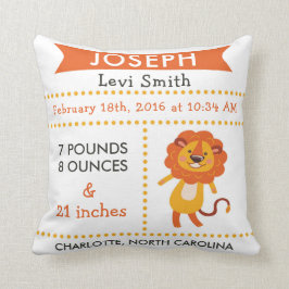 誕生Statsのサファリのライオンの子供部屋の枕 クッション