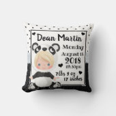 誕生Statsのベビーのパンダくまの子供部屋の装飾用クッション クッション (正面)