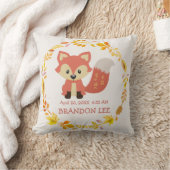 誕生Statsのベビー|の森林森林子供部屋のキツネ クッション (ブランケット)