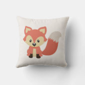 誕生Statsのベビー|の森林森林子供部屋のキツネ クッション (裏面)