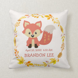 誕生Statsのベビー|の森林森林子供部屋のキツネ クッション