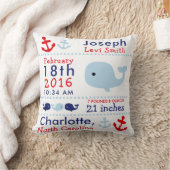 誕生Statsの航海のなクジラの子供部屋の装飾用クッション クッション (ブランケット)