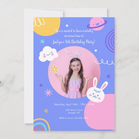 誕素晴らし生会の写真 招待状 (正面)