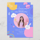 誕素晴らし生会の写真 招待状 (正面/裏面)