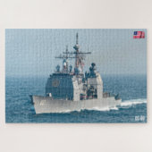 誘導ミサイル巡洋艦 – CG-60 (20x30インチ) ジグソーパズル (横)