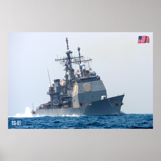 誘導ミサイル巡洋艦 – CG-61 ポスター (正面)