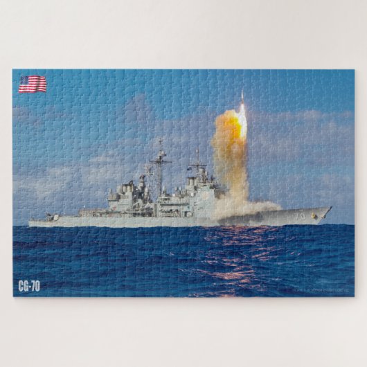 誘導ミサイル巡洋艦 – CG-70 （20x30インチ） ジグソーパズル (横)