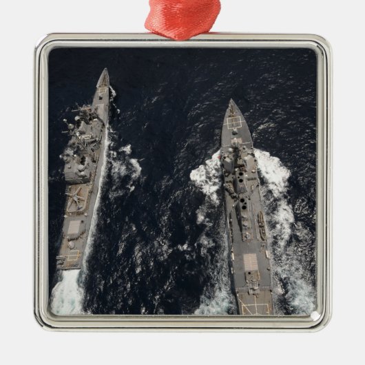 誘導ミサイル駆逐艦のUSSグリッドリー メタルオーナメント (正面)