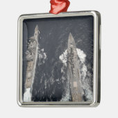 誘導ミサイル駆逐艦のUSSグリッドリー メタルオーナメント (左)