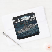 誘導ミサイル駆逐艦デカトル スクエアシール (封筒)