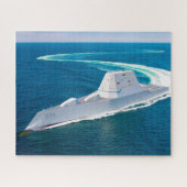 誘導ミサイル駆逐艦 – DDG-1000 （16x20インチ） ジグソーパズル (横)