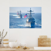 誘導ミサイル駆逐艦 – DDG-102 ポスター (キッチン)