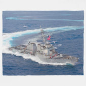 誘導ミサイル駆逐艦 – DDG-110 フリースブランケット (正面(横))