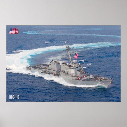 誘導ミサイル駆逐艦 – DDG-110 ポスター (正面)