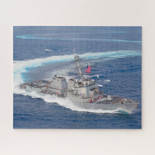 誘導ミサイル駆逐艦 – DDG-110 (16x20インチ) ジグソーパズル (横)