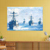 誘導ミサイル駆逐艦 – DDG-59 32x48 キャンバスプリント (インサイチュ (リビング))