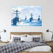 誘導ミサイル駆逐艦 – DDG-59 40x60 キャンバスプリント (インサイチュ (寝室))