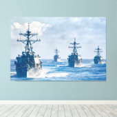 誘導ミサイル駆逐艦 – DDG-59 40x60 キャンバスプリント (インサイチュ (ウッドフロア))