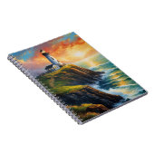 誘導灯、灯台、日没 ノートブック (右側)