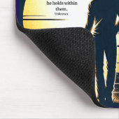 誘導灯 – 父と子の夕日 マウスパッド (コーナー)