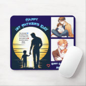 誘導灯 – 父と子の夕日 マウスパッド (マウス)