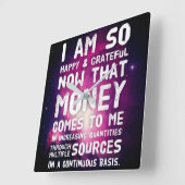 誘引金表示法引用文富 スクエア壁時計 (傾斜)