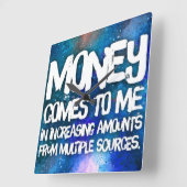 誘引金表示法引用文富 スクエア壁時計 (傾斜)